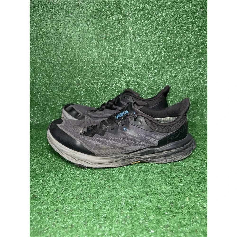 Hoka One One Speedgoat 5 Gore-Tex Mens Size 12 Black Comfort Shoes Trail Sneaker